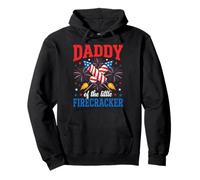 Daddy of the Little Firecracker Patriotic Family Pullover Hoodie