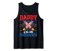 Daddy of the Little Firecracker Patriotic Family Tank Top