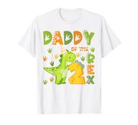 Daddy of The Two Rex 2nd Birthday Boy Dinosaur T-Rex T-Shirt