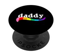 DADDY Older Queer Man LGBTQ Gay Pride Month Parade Fit PopSockets Adhesive PopGrip