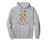 Daddy ONE Little Monkey Jungle Theme 1st Birthday Bash Pullover Hoodie