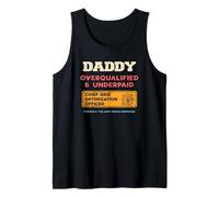 Daddy Overqualified Underpaid Chief Grid Officer Tank Top