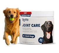 Daddy Paw Joint Supplements for Dogs Tablets Glucosamine & Chondroitin with Green Lipped Mussel for Dogs & MSM Supports Mobility, Flexibility & Joint Health Daily Joint Care for Active Adult Dogs