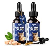 Daddy Paw Lysine for Cats Immune Support Supplement for Cat Flu, Antibiotics for cats Sneezing & Eye Health L-Lysine Liquid Drops with Chicken Flavour for Cats & Kittens Respiratory & Immune Support