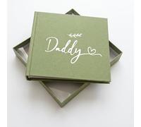 Daddy Photo Album With Leaf Design For 50 x 6 by 4 Photos Green Cover and Gift Box