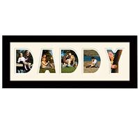 Daddy Photo Frame Thank the Stars letters cut out using Quality Board 897A (Black Finish Frame Cream mount (plain))