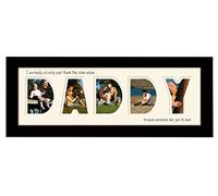 Daddy Photo Frame Thank the Stars letters cut out using Quality Board 897A (Black Finish Frame Cream mount I thank the Stars)