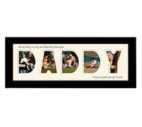 Daddy Photo Frame Thank the Stars letters cut out using Quality Board 897A (Black Finish Frame Cream Mount We thank the Stars)