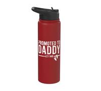Daddy Promoted to Daddy for the Best Dad Stainless Steel Insulated Water Bottle