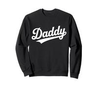 Daddy Retro Script Funny Ironic Baseball Style Design Sweatshirt