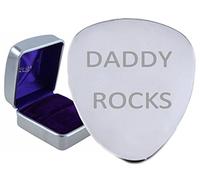 Daddy Rocks Steel Guitar Plectrum Pick Engraved in Box