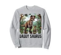 Daddy Saurus Brushstroke Design Dino Island Dad Look Sweatshirt