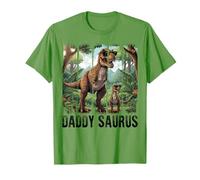 Daddy Saurus Brushstroke Design Dino Island Dad Look T-Shirt