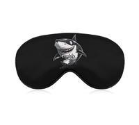 Daddy Shark Sleep Eye Mask Light Blocking Eye Cover Blindfold with Adjustable Strap for Women and Men