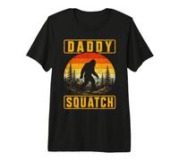 Daddy Squatch Bigfoot Fathers Day Sasquatch Papa Retro Premium T-Shirt