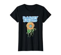 Daddy Squid Ocean Marine Biology Diver Value Graphic T-Shirt, Women, Black, XS
