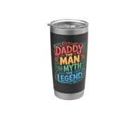 Daddy - The Man, Myth, Legend Colorful Text Graphic Stainless Steel Insulated Tumbler