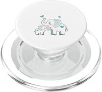 Daddy to Be Elephant Baby Shower Minimalist Woodland Art PopSockets PopGrip for MagSafe