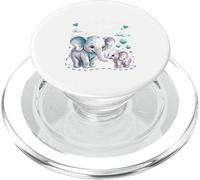 Daddy to Be Elephant Baby Shower Minimalist Woodland Art PopSockets PopGrip for MagSafe