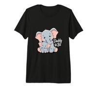 Daddy to Be Elephant Baby Shower Starry Sky Theme Premium T-Shirt