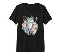 Daddy to Be Elephant Baby Shower Starry Sky Theme Premium T-Shirt