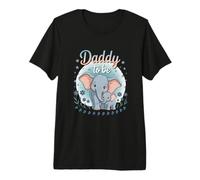 Daddy to Be Elephant Baby Shower Starry Sky Theme Premium T-Shirt