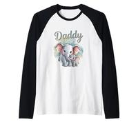 Daddy to Be Elephant Baby Shower Starry Sky Theme Raglan Baseball Tee