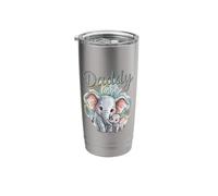 Daddy to Be Elephant Baby Shower Starry Sky Theme Stainless Steel Insulated Tumbler