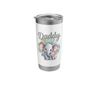 Daddy to Be Elephant Baby Shower Starry Sky Theme Stainless Steel Insulated Tumbler