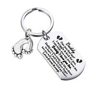 Daddy to Be Keychain New Dad Gift First Time Dads Jewelry Daddy I Wriggle and Kick For You Keychain (Love from Bump DT), 1.57inch*0.98inch