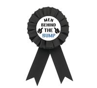 Daddy to Be Tinplate Badge Pin, Black Rosette This Guy Is Going To Be A Daddy Button Pin, Funny Dad to Be Award Ribbon Brooch for Baby Shower/Gender Reveal Party