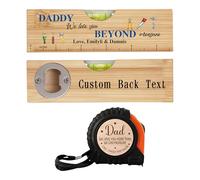 Daddy We Love You Beyond Measure Personalized Maintenance Tools Spirit Level Bottle Opener Custom Kid's Name Measuring Tape Dad I Love You More Than We Can Measure Gift for Father's Day Birthday