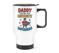 Daddy You're My Favourite Superhero Dad Cape Travel Mug Cup With Handle
