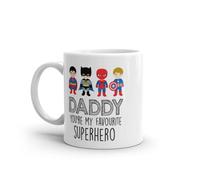 Daddy You're My Superhero Mug - Fathers Day, Christmas, Birthday Gift for Him - New Dad Present - Father Gift Idea - Personalised Grandad Mug