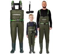 DaddyGoFish Chest Waders for Kids and Adults, Fishing and Hunting Waders with a Pocket and a Wader Hanger