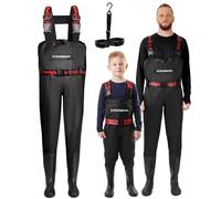 DaddyGoFish Chest Waders for Kids and Adults, Fishing and Hunting Waders with a Pocket and a Wader Hanger