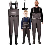 DaddyGoFish Chest Waders for Kids and Adults, Fishing and Hunting Waders with a Pocket and a Wader Hanger