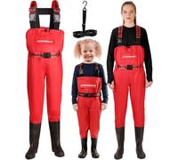 DaddyGoFish Chest Waders for Kids and Adults, Fishing and Hunting Waders with a Pocket and a Wader Hanger
