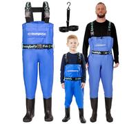 DaddyGoFish Chest Waders for Kids and Adults, Fishing and Hunting Waders with a Pocket and a Wader Hanger