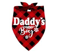 Daddy's Boy Dog Bandana, Daddy's Boy Gift Dog Bandana, Pet Scarf Accessories, Printed Dog Bandanas Gift for Dog Birthday, Christmas, Father’s Day Party, Bandana Gift for Small Medium Large Dogs (D1)