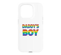 Daddy's Boy - gay pride rainbow lettering Case for iPhone 15 Pro