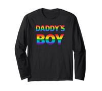 Daddy's Boy - Gay Pride Rainbow Lettering Long Sleeve T-Shirt