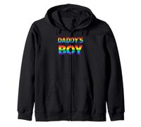 Daddy's Boy - gay pride rainbow lettering Zip Hoodie