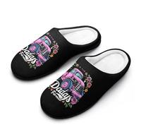 Daddys Farmer Tractor Flowers Men's Slippers Comfortable And Non-slip Cotton Slipper Shoe for House