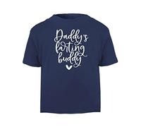 Daddy's Farting Buddy Statement [BBY5] Short Sleeve Cotton Toddler t Shirt, 3-4 Years, Navy