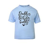 Daddy's Farting Buddy Statement [BBY5] Short Sleeve Cotton Toddler t Shirt, 3-4 Years, Pastel Blue