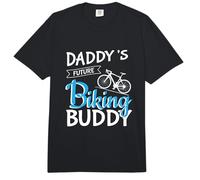 Daddy's Future Biking Buddy Funny Biker Dad Children Gift Comfort Colors Adult Heavyweight T-Shirt