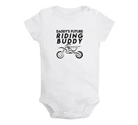 Daddy's Future Motocross Riding Buddy Funny Rompers Newborn Baby Bodysuits Infant Jumpsuits Kids Short Sleeves One-Piece Outfits