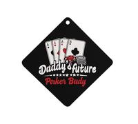 Daddy's Future Poker Buddy Car Air Freshener Decorative Hanging Aromatherapy Tablets for Car Trucks Rhombus