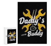 Daddy's Garage Buddy Jigsaw Puzzle for Adults Wooden Challenging Puzzles Gift for Family Friends